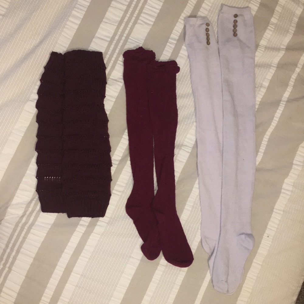 3 pairs of adorable boot socks!